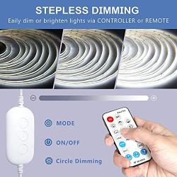 RF Remote Dimmer for Single Color LED Strip Lights,PAUTIX 18-Key Wireless Remote and in-line Controller DC 5-24V for 3528/2835/5050/COB LED Tape Lights,Timer Function