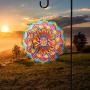 ABXKZ Wind Spinners Sun Face, 3D Metal Outdoor Hanging Art, 1200mAh Battery Operated Gold Disco Ball Motor Wind Spinner, Bundle 2 Pieces of Wind Spinners and Mobile Motor