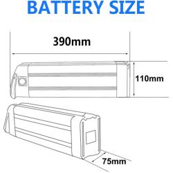 Jieoto Electric Bicycle Battery 36V/48V 15AH E-Bike Rechargeable Lithium Ion Batteries with 3A Charger and BMS Protection Board, for Bike 250W 350W 500W Motors