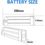 Jieoto Electric Bicycle Battery 36V/48V 15AH E-Bike Rechargeable Lithium Ion Batteries with 3A Charger and BMS Protection Board, for Bike 250W 350W 500W Motors