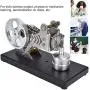 Omabeta Engine Model, Aluminum Material Educational Toy Durable Mini Motor Model Vivid for Physics or Mechanics Learning