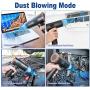 Cordless Air Duster & Vacuum 2 in 1, Powerful 70000RPM, 7500mah, Electric Air Blower Replaces Air Cans , Computer Keyboard Vacuum Cleaners, Portable Compressed Air Duster for Home/Office/Car, Black