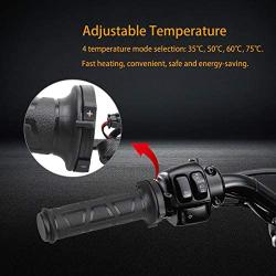NTHREEAUTO 7/8 Handlebar Heated Grips Universal Motorcycle Hand Grip Compatible with Harley Honda Kawasaki Yamaha Dirt Bike ATV