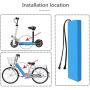 Wnicek 36V 7.8Ah 10S 3P E-Bike Lithium Battery Waterproof PVC Battery Pack Used for Motors Within 750W for Electric Scooters Electric Bicycles Electric Tools with BMS + Charger
