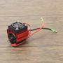 RC Motor Heatsink with 5V Cooling Fan for 1/10 Traxxas Axial Tamiya Losi 540 550 3650 Size Brushless Engine Motor?Remote Control Car Truck Buggy Crawler,Red