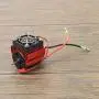 RC Motor Heatsink with 5V Cooling Fan for 1/10 Traxxas Axial Tamiya Losi 540 550 3650 Size Brushless Engine Motor?Remote Control Car Truck Buggy Crawler,Red