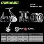 ZJIANC Spinning Reel，4.7:1 Low Speed Fishing Reel,Freshwater and Saltwater Spinning Fishing Reel,Surf Fishing,Smooth Powerful Reel with 22 pounds Max Drag，Metal Body Aluminum Spool & Handle
