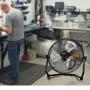 KEN BROWN 14 Inch High Velocity Floor Fan 3-Speed 360° Adjustable Tilting Powerful Airflow for Home,Residential Use, Black