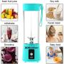 Blendest Portable Blender, USB Travel Juice Cup Personal Travel Blender Baby Food Mixing Machine with Updated 6 Blades with Powerful Motor Speed 18,000 rpm Rechargeable Battery,13.5 OZ (400ml) Mint Blue