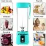 Blendest Portable Blender, USB Travel Juice Cup Personal Travel Blender Baby Food Mixing Machine with Updated 6 Blades with Powerful Motor Speed 18,000 rpm Rechargeable Battery,13.5 OZ (400ml) Mint Blue