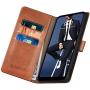 SUANPOT RFID Blocking Wallet case for (Motorola Moto G Pure 2021 ，Light Brown