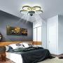 QINAIDI Flower Shape Ceiling Fan with Lights Remote Control, Modern Ceiling Fan Dimmable Lights Modes, Bedroom Ceiling Fan Living Room,with Semi Flush Mount