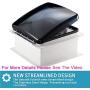 RVLOVENT RV Roof Vent 12V Fan Remote Control Ventilation 14 10 Speed Reversible Camper Van (Smoke)