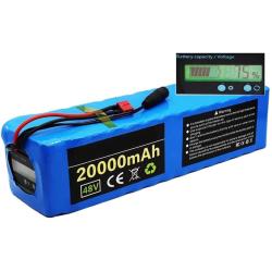 SHENGANG Lithium Battery, Ebike Battery 48V 20Ah, with Capacity Indicator and Charger 30A BMS for 1000W 750W 500W Motor Scooter Battery