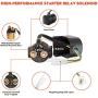 GY6 Starter Motor＋Starter Relay Solenoid for 4-Stroke GY6 Engine 50cc 150cc 200cc 250cc ATV Dirt Bikes Scooters Go Kart Compatible with Taotao 4 Wheelers Moped Coolster Baja Jonway Roketa