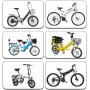 36V 10Ah Folding Built-in E-Bike Lithium-Ion Battery, with 42V 2A Charger Built-in 15A BMS, Suitable for 250-750W Motors