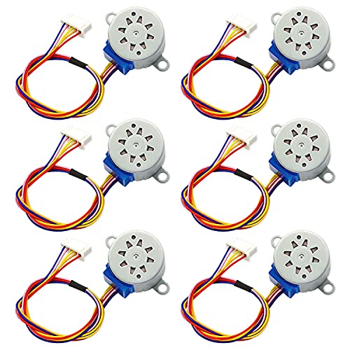 CenryKay DC 12V 28BYJ-48 Valve Stepper Motor 4 Phase Geared Stepper Motor（6PCS）