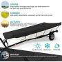 WFLNHB 600D Marine Grade Heavy Duty Trailerable Boat Cover Replacement for Jon Boat-Black