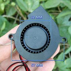 Jinchao-Dc Motor Mute Powerful Mini Cooling Turbo Fan 3D Printer Parts Cooler, Brushless Centrifugal Worm Gear Blower, Easy to Install