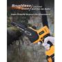 Mini Chainsaw Cordless, 4-Inch Electric Protable Chain Saw with Brushless Motor，Pruning Shears Chainsaw for Tree Branch Wood Cutting