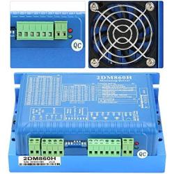 Stepper Motor Driver AC30-80V / DC40-110V CNC 2DM860H Digital 2 Phase Stepper Motor Driver Microstep Controller 32 Bit DSP