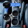 Car Cup Holder Adjustable Automotive Cup Holders 2 in 1 Multifunctional Cup Holder Extender Adapter Vehicle Mounted Cup Drink Holder with 2 Car Cup Holder Insert (Dark Black)