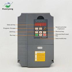 Huanyang Vector VFD Variable Frequency Drive ,Single to 3 Phase,4kW 5HP 220V AC 17A for Motor Speed Control ,GT Series