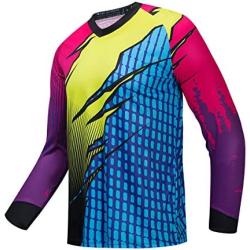 JPOJPO Downhill Cycling Jersey Mens Racing Jersey Long Sleeve MTB Bicycle Clothing Bike Shirt Motorcycle S-4XL
