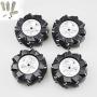 Premium 4WD Smart Mecanum Wheel Car Chassis for Arduino / Raspberry pi, ROS Metal Robot Platform with 80mm Mecanum Omni Wheel & DC Motor with Encoder, DIY Smart RC Robot Car Chassis DIY Learning Kit