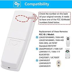 FAN28R/FAN-HD Kit + Fan-HD Remote Bundles, Universal Ceiling Fan Remote Control Kit Replacement for Hampton Bay Hunter, No Reverse, Replace Fan-HD HD5 Standard-RR7079T CHQ7078T UC7078T