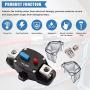 KEDAKEJI 250 Amp Circuit Breaker with Manual Reset, 12-48 Volt DC, 0-8 Gauge Trolling Motor Car Stereo Audio Inline Fuse Block Holders Inverter for Automotive Rv Marine Boat (250A)