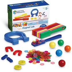 Learning Resources Super Magnet Lab Kit, STEM Toy & Jumbo Tweezers, Sorting & Counting, Preschool Science, Homeschool, Toddler Fine Motor Skill Development, Set of 12