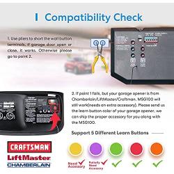 meross Smart Wi-Fi Garage Door Opener Remote, APP Control, Compatible with Alexa, Google Assistant and SmartThings, No Hub Needed