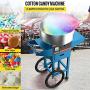 VBENLEM Cotton Candy Machine with Cart Commercial Floss Maker Perfect for Family and Various Party, 19.7 Inch, Blue