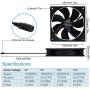 SXDOOL 120mm 110V 115V 120V AC Powered Fan with Speed Controller DC 3V to 12V, for Router Receiver DVR Playstation Xbox Component Cooling