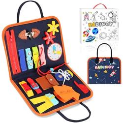 Busy Board for Toddlers 1 2 3 4 Montessori Toys 15 in 1 Travel Toys for Toddlers Sensory Learning Education Toys Activities Board for Fine Dress Motor Skills Gifts for Boys Girls