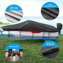 Mrrihand Trailerable Boat Cover Waterproof with Motor Cover, Heavy Duty UV Resistant Marine Grade Polyester, Fits V-Hull, TRI-Hull, Runabout Boat (Length: 17-19‘, Beam Width: up to 96