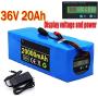 Jieoto 36V E-Bike Battery Pack 20000Mah Lithium-Ion Battery Electric Bike Scooter Battery Pack Electric Bicycle Battery for 500W 350W 250W 200W Motor with BMS and Charger