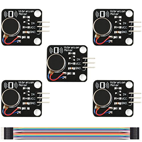 DAOKI 5Pcs Vibration Motor Module PWM Vibrating Motor Module DC 5V Mobile Phone Vibrator Module for Arduino UNO R3 MEGA2560 Electronic DIY Kit