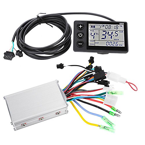 Motor Controller, Waterproof Mini LCD Panel Brushless Speed Controller Kit for Electric Bicycle Scooter（24V-48V）