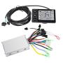 Motor Controller, Waterproof Mini LCD Panel Brushless Speed Controller Kit for Electric Bicycle Scooter（24V-48V）