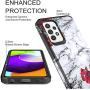 Moto G Stylus 2021 Case, Rosebono Slim Hybrid Shockproof Hard Cover Graphic Fashion Colorful Skin Cover Armor Case for Moto G Stylus 2021 (Rose Marble)