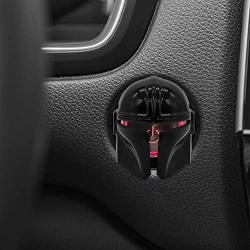 CARCC Car Engine Start Stop Button Cover, Push Ignition Start Button Ring Car Interior Protective Switch Button Cover Universal Anti Scratch Decorative Stickers (Mando-Dark Black)