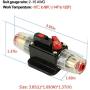 30A Inline Circuit Breaker Reset Fuse, PowMr Reset Fuse Holder 30 amp with Manual Reset for 12V-24V DC Car Audio, Stereo Switch and Solar Inverter System(2 Pack)