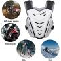 MOTOKER Adult Youth Motocross Chest Protector Riding Armor Vest Dirt Bike Back Protector Motorcycle Racing (White)