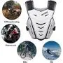 MOTOKER Adult Youth Motocross Chest Protector Riding Armor Vest Dirt Bike Back Protector Motorcycle Racing (White)