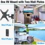 Mounting Dream Lockable RV TV Mount for Most 13-43 inch TV, RV Mount for Camper Trailer Motor Home, Full Motion TV Wall Mount Bracket Quick Release with Dual Wall Plates, VESA 200x200, 22 lbs, MD2212