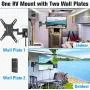 Support Mural TV pour RV, Compatible avec TV 13-43 pouces, Support Mural pour Camping-Car, Remorque, Maison Mobile, Full Motion, Verrouillable, Double Support Mural, VESA 200x200, 10 kg, MD2212 Support Mural TV pour RV, Compatible avec TV 13-43 pouces, Support Mural pour Camping-Car, Remorque, Maison Mobile, Full Motion, Verrouillable, Double Support Mural, VESA 200x200, 10 kg, MD2212