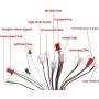 Vehjunc Brushless Motor Controller 18tube 48V 60V 72V 1000W 1500W Electric Bicycle E-Bike Scooter Brushless DC Motor Speed Controller 60/120 Degree 42-45A