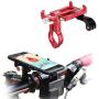 GUB Bike Phone Mount Holder,Bicycle Handlebar Phone Holder Mount Universal Adjustable Rotating Cradle Clamp for Mountain Bike Motorcycle,Fits for iPhone,Samsung Galaxy Android Phones (RED88)